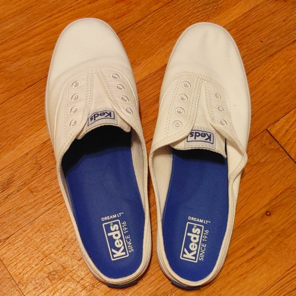Keds white moxie mule shoe